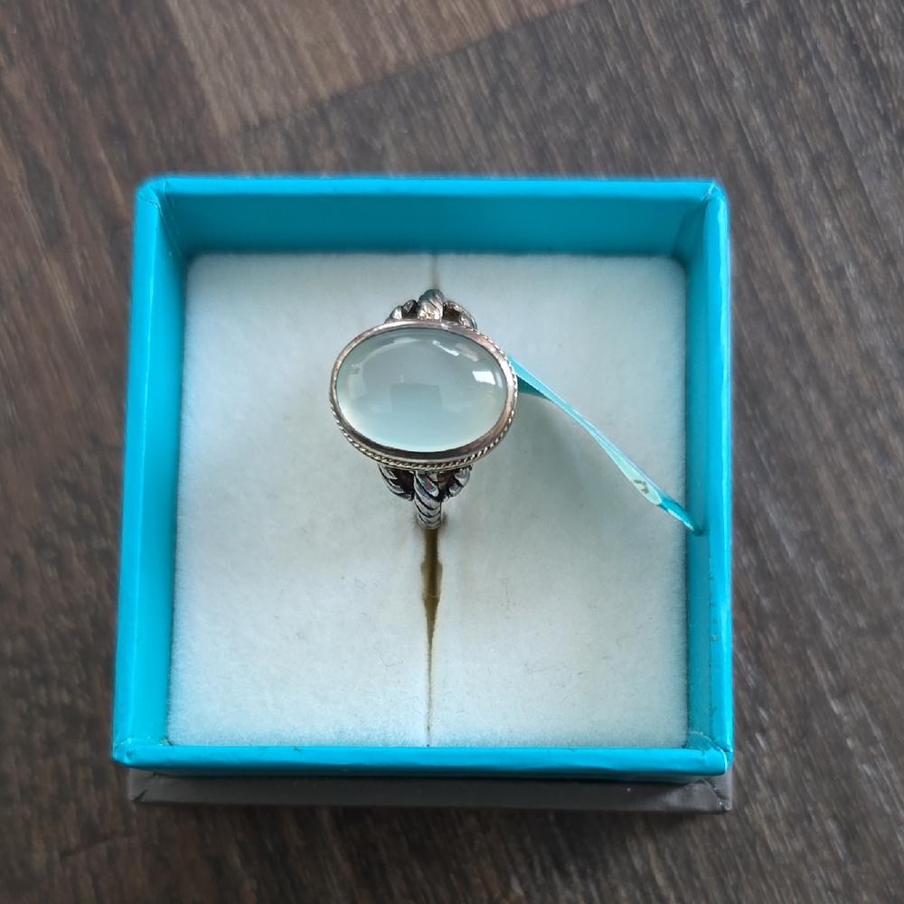 Sterling Silver 925 / 18KP Yellow gold Chalcedony